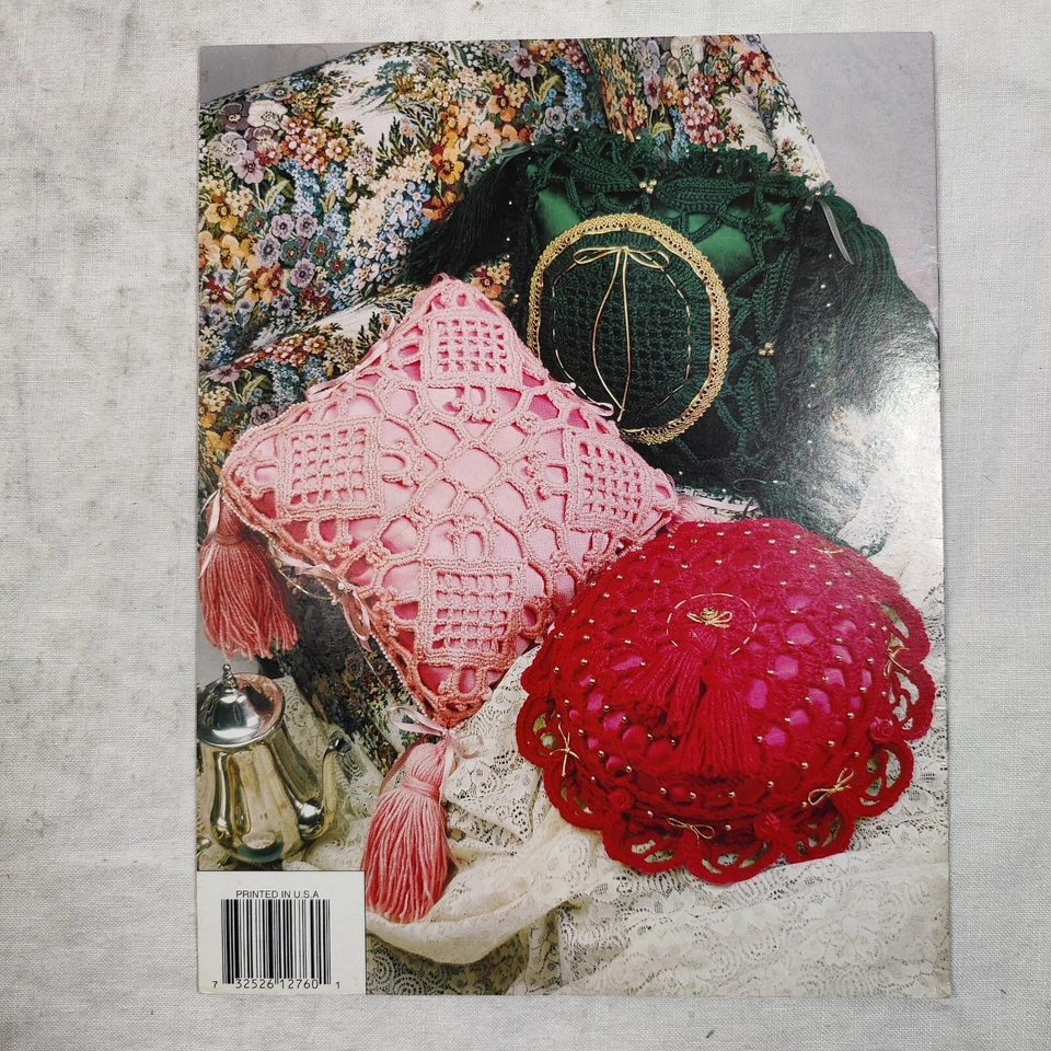 1994 Annie's Attic Boudoir Pillows Knit & Crochet Yarn Design Pattern Book - Image 2 of 4
