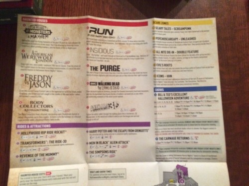 HHN 25 Halloween Horror Nights Orlando Event Guide Map See Dates FREE SHIPPING - Picture 7 of 7