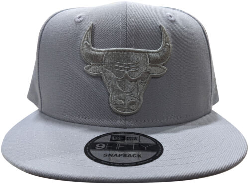 New Era 9Fifty Gray/Gray NBA Chicago Bulls Custom Snapback - OSFA - Picture 1 of 5