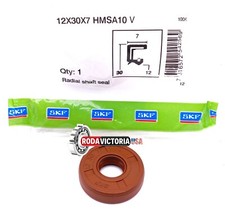 SELLO MÉTRICO ACEITE SKF 12x30x7 mm HMSA10 V VITON, DOBLE LABIO con MUELLE
