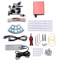 Tattoo Complete Kit Liner Machine Gun Power Supply Needles Grips Tips O-rings Tattoo Complete Kit Liner Machine Gun Power Supply Needles Grips Tips O-rings