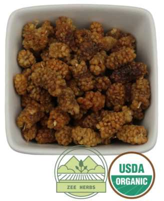 Organic White Mulberries, Whole (Morus Alba)