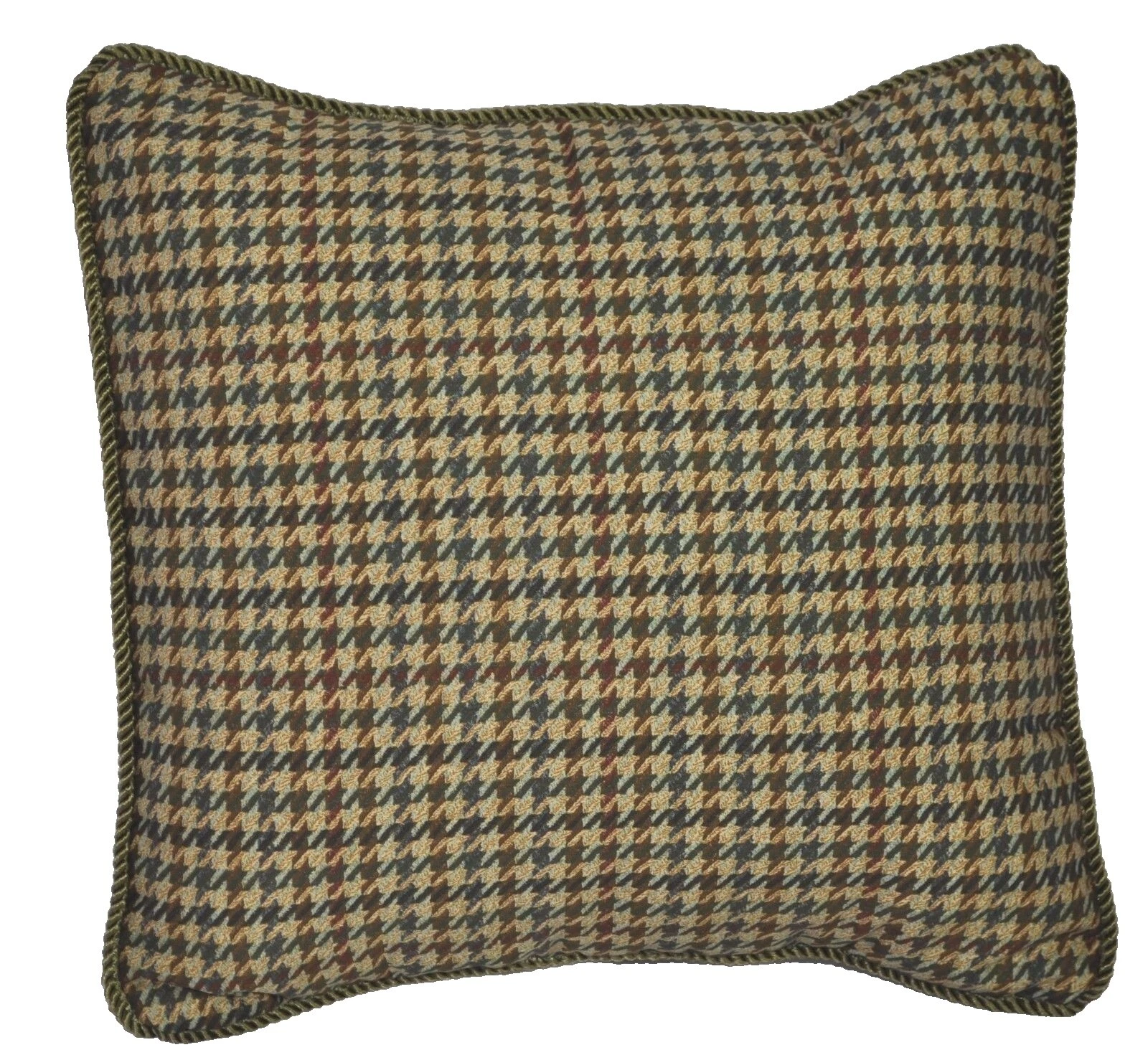 Cotton Blend Houndstooth Square Home Décor Pillows