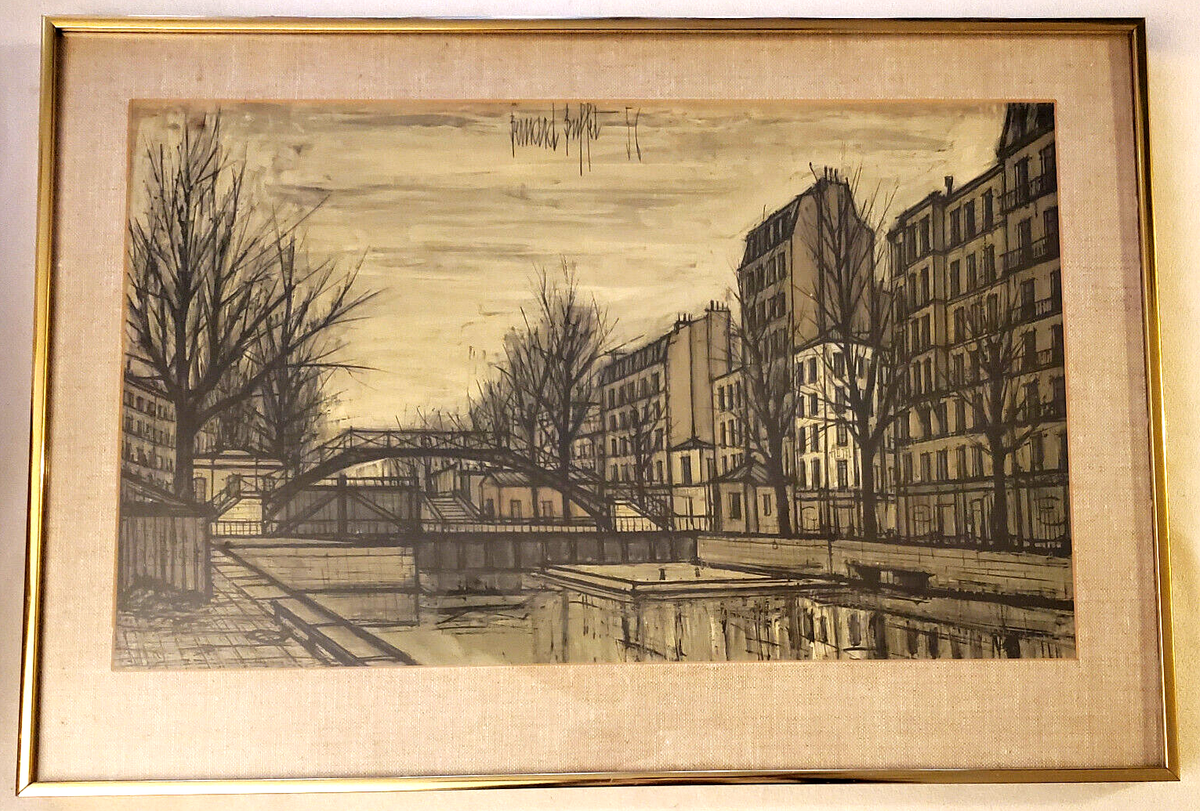 Bernard Buffet St Martins Canal Mid Century Modern French