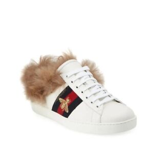 gucci sneaker with fur