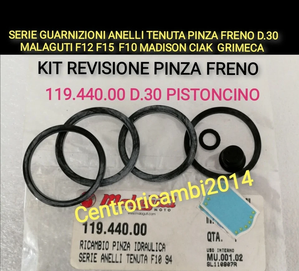 ANELLI TENUTA PINZA D30 SERIE ANELLI TENUTA GUARNIZIONI PINZA FRENO MALAGUTI F12 F10 F15 D30 11944000