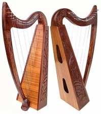 DEURA Brand ROSEWOOD HARP Celtic Irish Harp 22 Strings Lap FOLK Diagonal 34"