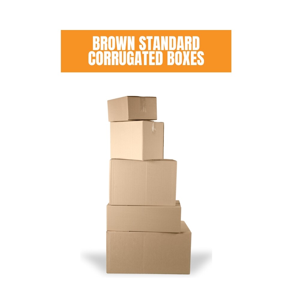 25-Pack Flat Corrugated Shipping Boxes - 20"x12"x6" Interior, Made In USA