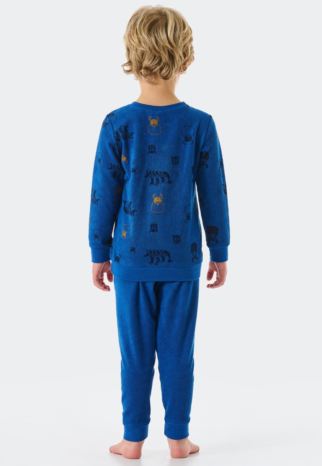 Schiesser Jungen Schlafanzug Bio Baumwolle - Pyjama Set Größe 98