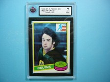 1980/81 O-PEE-CHEE NHL HOCKEY CARD #22 JIM CRAIG ROOKIE KSA 7 NM SHARP!! OPC ZP. rookie card picture