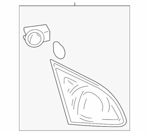 Conjunto de lámpara de respaldo izquierda genuina Nissan 2009-2015 Rogue Select Rogue 26555JM01C Foto 4 de 4