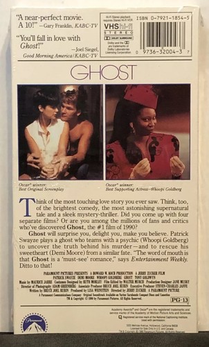 Ghost (VHS, 1991) Patrick Swayze, Demi Moore #1 Movie of 1990 Brand New Sealed - Picture 2 of 5