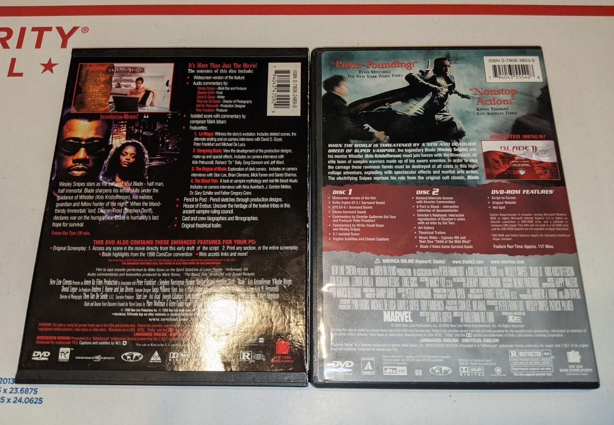 Blade & Blade II (DVD) - Wesley Snipes 794043555428| eBay