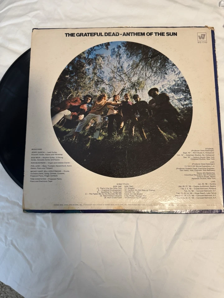 The Grateful Dead ' Anthem Of The Sun ' Vinyl LP Album US 1968 WS 1749 ROCK - Image 2 of 4