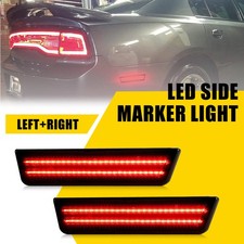 2xSmoked Rear Red LED Side Marker Light For 11-14 Dodge Charger 08-14 Challenger