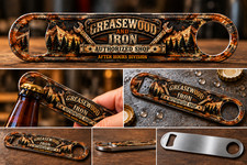Greasewood and Iron Authorized Shop Metal Bottle Opener – Vintage Garage Design