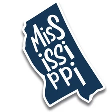 Magnet Me Up Mississippi State Magnet Decal, 2.8x4.9" US State Shape, USA Made