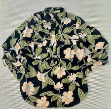 Ann Taylor Blouse Shirt Top Women Size Petite M Floral Tropical Button Up Collar