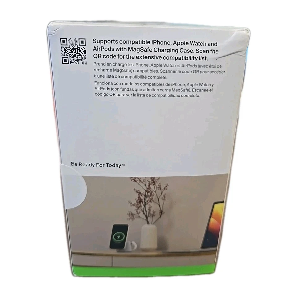 Base de carga inalámbrica Belkin 2 en 1 con MagSafe - Arena Foto 3 de 4