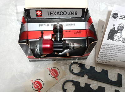 COX TEXACO .049 Modellflugzeug Motor Vintage NEU #4506