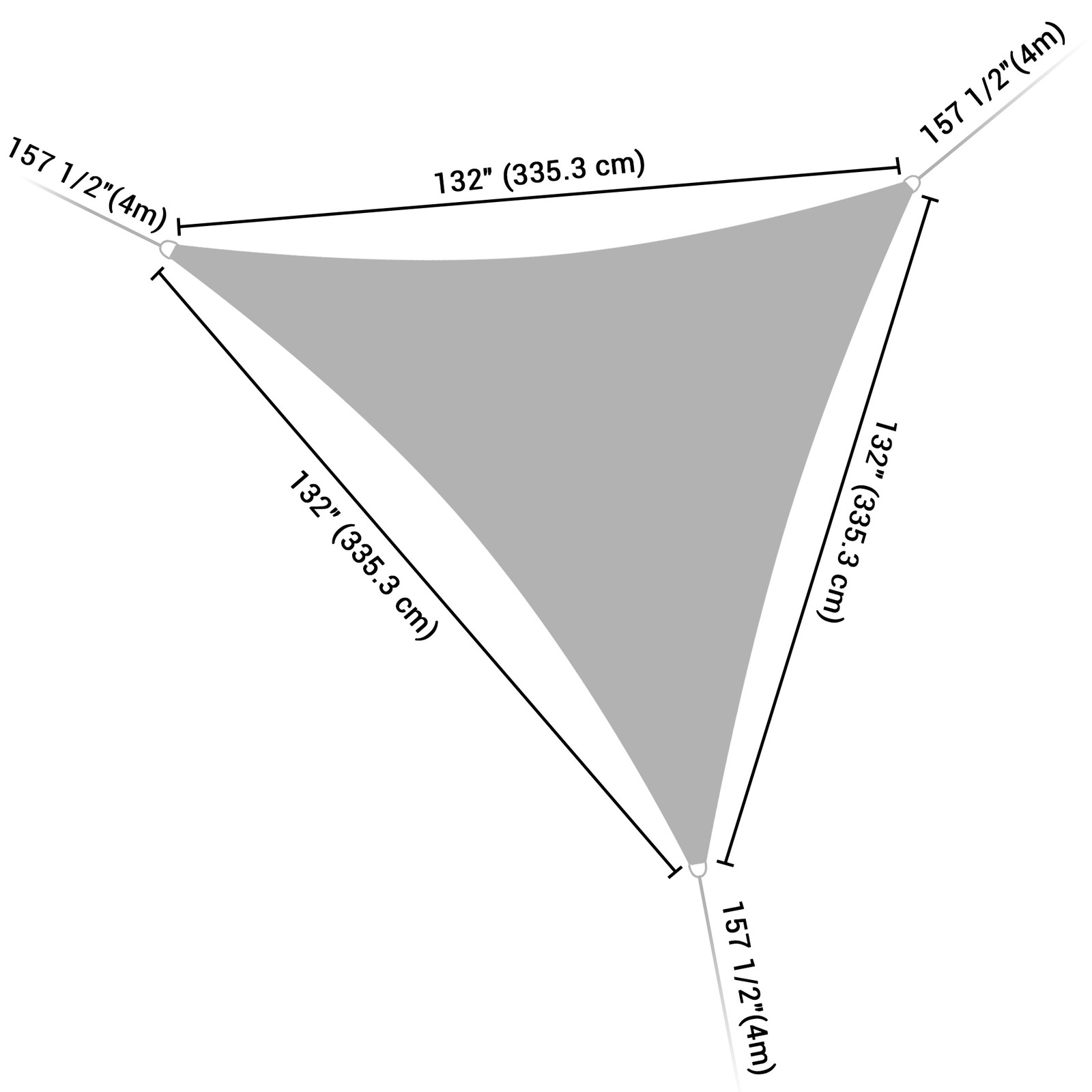 11Ft 97% UV Block Triangle Sun Shade Sail Canopy Outdoor Patio Pool Deck Red