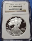 A 2005 W Proof $1 American Silver Eagle NGC PF69UC Brown Label