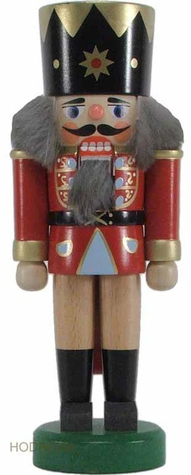 HOLZ- UND DRECHSLERWAREN DIETER LEGLER Nussknacker König dunkelrot 17,5cm NEU Nußknacker Holz Figur Erzgebirge