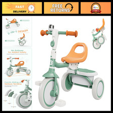 Kids Tricycle with Bell - Toddler Bike for Ages 18 Months to 5 Years, Green