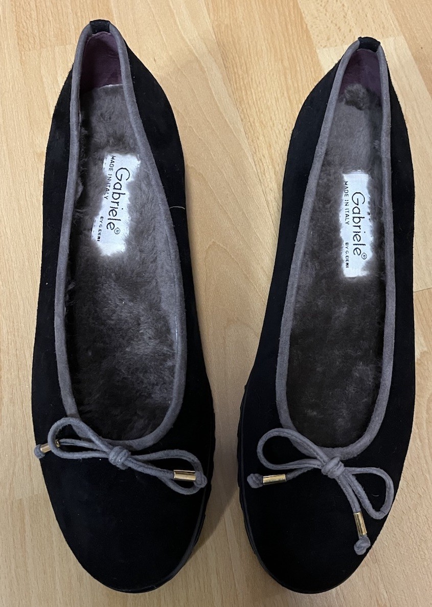 Bailarinas clásicas con piel interior GABRIELE talla DE 38,5, negro,NUEVO CON CAJA