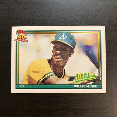 1991 Topps 40 Years of Baseball Card Willie McGee #380 Athletics