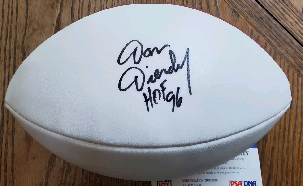 Dan Dierdorf Autographed Signed Arizona Cardinals NICE Cardinals Full Size Football PSA COA HOF 96 