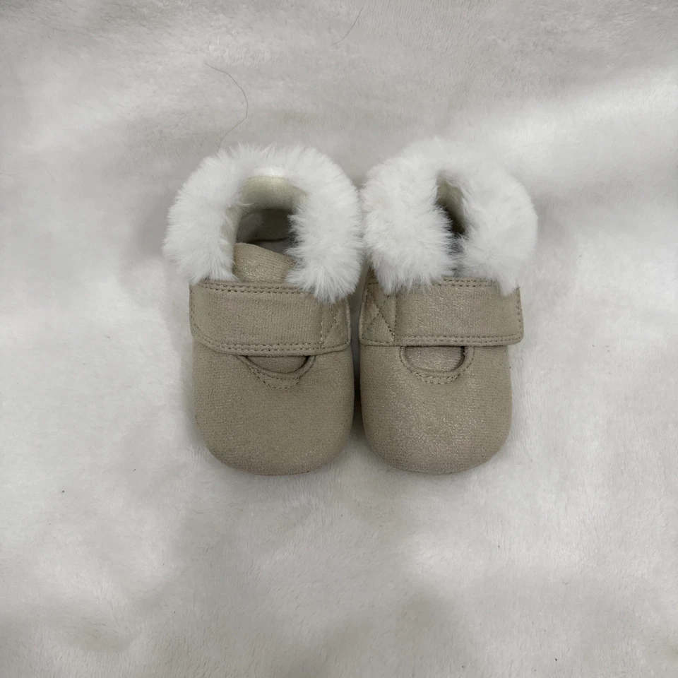 Carters Botas Bebé Zapatos Recién Nacido 6-12 Meses Beige Piel Sintética Foto 2 de 4