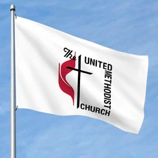 UNITED METHODIST CHURCH FLAG 2x3Ft 3X5Ft 4X6Ft 5X8Ft Banner Flags