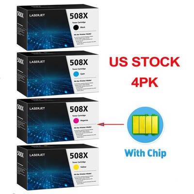 4PK Fit For HP 508X High-Yield Toner Cartridge Printers Color LaserJet M552 M553