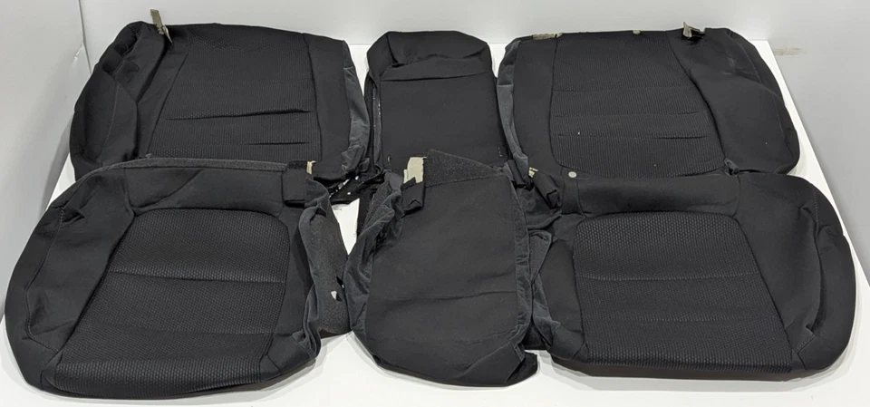 Fundas de asiento de tela de despegue de fábrica para Mazda CX-5 Touring 2016 negras W130 Foto 3 de 4