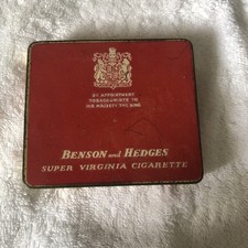 Vintage WW2 Benson & Hedges Cigarette Tin NAAFI Stores for HM Forces King George