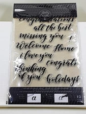 NEW Kelly Creates 351375 Sentiment Stamp Set 12 Stamps Welcome Home I Love You