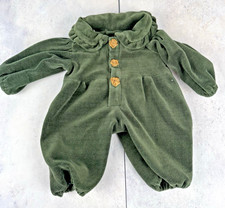 Boyd&rsquo;s Bears Bearwear Green Velour Outfit Rosette Buttons Velvet Ruffle Collar