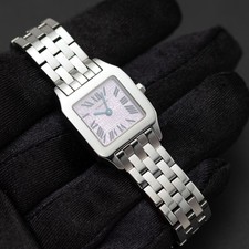 Santos de Cartier Demoiselle Purple Dial 20mm Steel Watch 3140 LIMITED EDITION 2