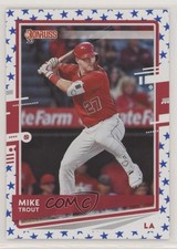 2020 Donruss Back Variation Independence Day Mike Trout (City of Angels) 7at