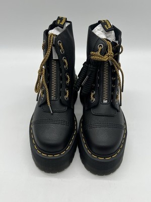 Dr Martens Sinclair Max Women's Sz 8 Black Leather Platform Ankle