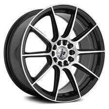 Impact Racing 502 Wheels 18x8 (38, 5x114.3, 73.1) Black Rims Set of 4