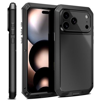 Metal For iPhone 17 16 15 14 13 12 11 Pro Max Heavy Duty Shockproof+Screen Cover