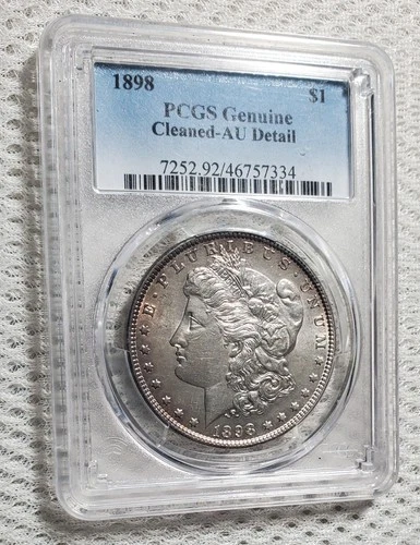 1898 Morgan Silver Dollar - Certified PCGS AU Detail - Toning Nice Coin