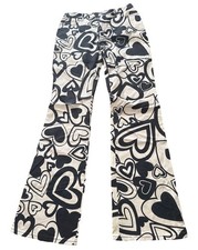 Moschino vintage hearts graphic print pants black white Size 32