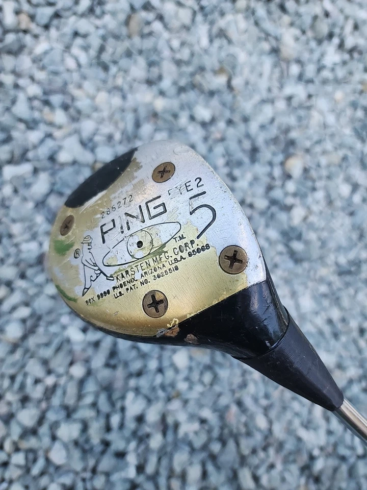 Vintage RH Ping Eye2 5 Wood/Driver, Heel-Toe Bal R- Flex Steel 42" - Image 2 of 4