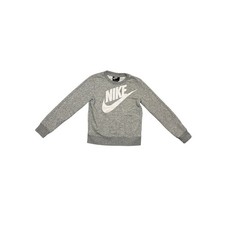Nike Kids Gray Crewneck Sweatshirt with Front Pocket and Logo Size M 8-10 Years