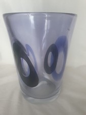 Vaso in vetro viola italiano moderno Murano metà secolo