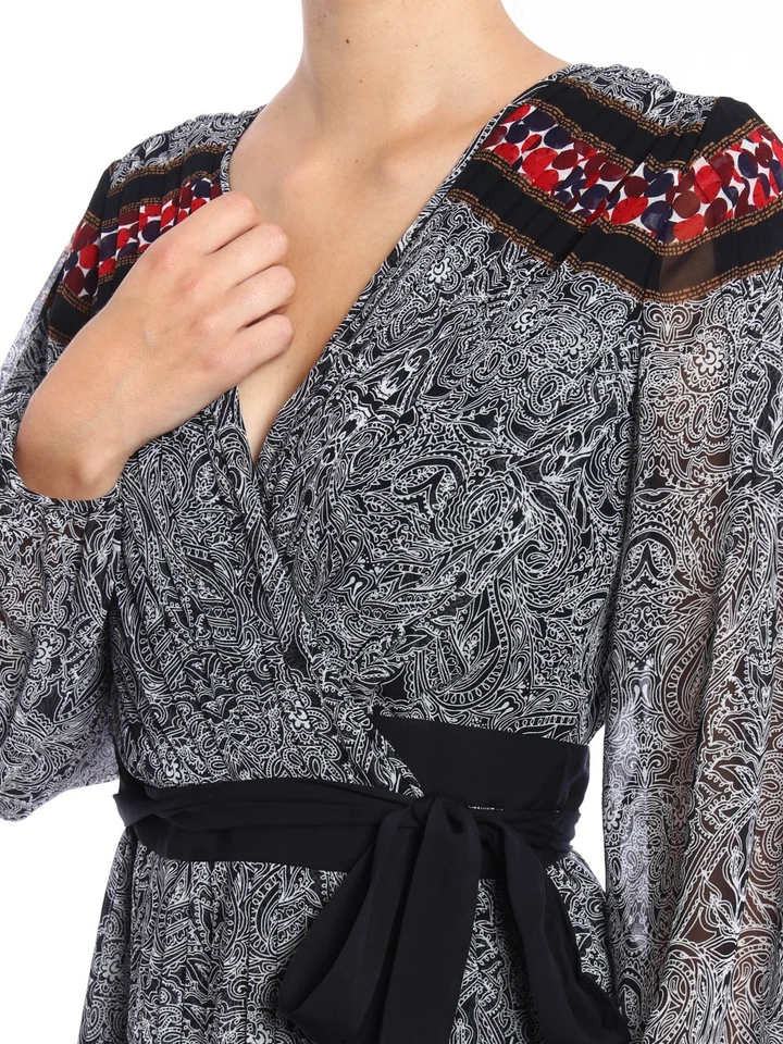 NEW £400 DIANE VON FURSTENBERG Bianka Paisley Mini Wrap Dress 14 Wedding Races - Image 2 of 4