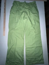 SB Scrubs Pants Women’s Small Green Pull On Drawstring Polyester Blend